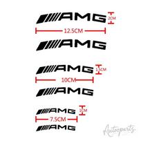 6 vnt. Automobilio logotipo Stabdžių suportų lipdukas Modifikavimas Auto priedai Mercedes Benz AMG W212 W213 W205 AMG W177 W247 W176 GLA GLC SN4 black