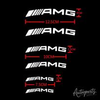 6 vnt. Automobilio logotipo Stabdžių suportų lipdukas Modifikavimas Auto priedai Mercedes Benz AMG W212 W213 W205 AMG W177 W247 W176 GLA GLC SN4 white