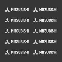 4 vnt./10 vnt. Metalinė emblema Automobilio dekoras Lipdukai Automobilio lango valytuvo lipdukai Mitsubishi lancer asx outlander pajero sport l200 galant AJ3 white