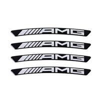 4 vnt. Aliuminio Automobilio Ratlankio Lipdukai Dekoratyviniai Mercedes Benz AMG W223 W213 W206 W464 W247 W167 W166 W222 W205 W204 black