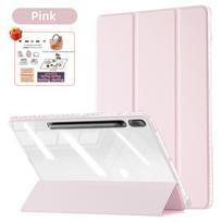 For Samsung Galaxy Tab Tab S10/S9 Plus 12.4 for Tab S6 Lite 10.4 S7 S8 11 S7 FE S7/S8 Plus 12.4 A9/A11 8.7 A9Plus/A11Plus Cover (Pink,Tab A9 8.7inch) rožinė