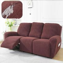 1/2/3 vietų recliner sofos užvalkalai svetainei Neslystantis fotelio užvalkalas Tampri spandex recliner užvalkalas Baldų apsauga 1 Seater ruda