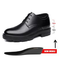 Paaukštintos 8/10CM Vyriškos Platformos Aukštakulniai Batai Juodi Suknelė Vyras Formalūs Biuro Odiniai Batai Vyrams Elegantiški Verslo Liftiniai Batai 39 black