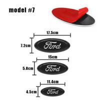 Automobilio variklio dangčio priekinės grotelės bagažinės galinio dangčio emblema logotipas lipdukai decal Ford Fiesta Focus Mondeo Ranger Shelby S-Max Tourneo 15x5.8cm black