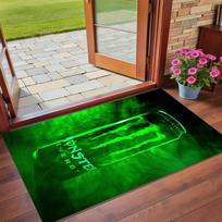 Monster Energy Print Crystal Velvet Plush Rug Anti?Slip Wear?Resistant Floor Carpet For Indoor Household Home Decoration 40cmx60cm