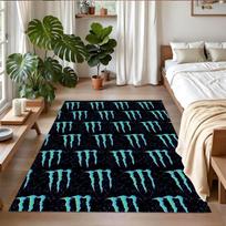 Monster Energy Print Crystal Velvet Plush Rug Anti?Slip Wear?Resistant Floor Carpet For Indoor Household Home Decoration 70cmx100cm