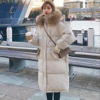 Women S Mid Length Loose Hooded Cotton Padded Coat With Fur Collar S balta