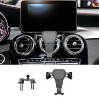 Apvalus oro angos telefono laikiklis Automobilinis Mercedes Benz Gla Glc Gle Gls AMG W205 W213 Magnetinis telefono stovas laikiklis gray