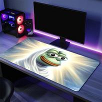Funny P-Pepe the F-FrogS Mouse Pad Large Desk Mat Keyboard Ergonomic Office Rubber PC Non-slip Anti-fray Home Custom 30cmx60cm(11.8x23.6inch) white