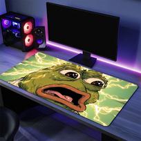 Funny P-Pepe the F-FrogS Mouse Pad Large Desk Mat Keyboard Ergonomic Office Rubber PC Non-slip Anti-fray Home Custom 30cmx60cm(11.8x23.6inch)