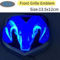 Automobilio galinės bagažinės lipdukas Priekinės grotelių emblema Modifikuotas LED raudonas šviesos dekoras Dodge Badge RAM 1500 2500 Caliber Jcuv
