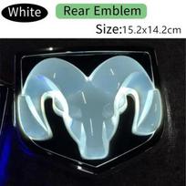 Automobilio galinės bagažinės lipdukas Priekinės grotelių emblema Modifikuotas LED raudonas šviesos dekoras Dodge Badge RAM 1500 2500 Caliber Jcuv