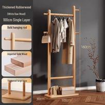 Stipra medinė grindinė drabužių kabykla - Kinų stiliaus, erdvę taupantis drabužių spinta mažoms miegamojo patalpoms Single Shelf - True Solid Wood