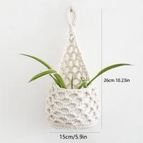Boho Macrame Plant Hangerbasket For Succulents Cotton Rope Woven Hanging Basket With Net Pouch Home Decoration Organizer A8