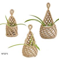Boho Macrame Plant Hangerbasket For Succulents Cotton Rope Woven Hanging Basket With Net Pouch Home Decoration Organizer A5