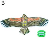 110cm Eagle Kite With 30 Meter Kite Line Large Eagle Fly Bird Kites Trips Family Garden Outdoor Sports Game For Children Gift beige