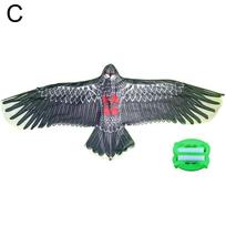 110cm Eagle Kite With 30 Meter Kite Line Large Eagle Fly Bird Kites Trips Family Garden Outdoor Sports Game For Children Gift gray