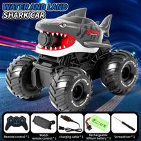 Rc Shark Car Amphibious 2 in1 Electric Water Gun Truck 10M Long Range 2.4G Remote Control Offroad Buggy Vehicles Racing Cars Toy with Gesture Sensing dual RC pilka