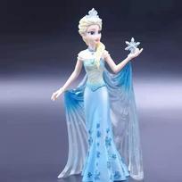 Šaldytos Elzos Annos Snieguolės Rapunzelės Princesės Lėlės Figūrėlės Pasakų Namų Dekoro Ornamentas 6 vnt. pakuotė Elsa