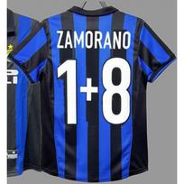 Retro Soccer Jersey Classic Baggio Ronaldo Zanetti Figo Adriano Jersey Comfortable Breathable Sport Shirt Men/Women Red/Blue Multiple Sizes Brand XXL