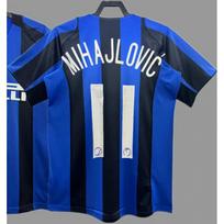 Retro Soccer Jersey Classic Baggio Ronaldo Zanetti Figo Adriano Jersey Comfortable Breathable Sport Shirt Men/Women Red/Blue Multiple Sizes Brand XXL