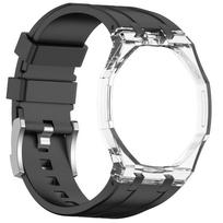 Modifikacijos silikoninis sportinis dirželis Swatch X AP Royal Pop kišeniniam laikrodžiui vyrams ir moterims Black-12 gray