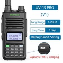 BaoFeng UV-13 PRO Didelės galios daugiajuostis racija C tipo įkroviklis Ilgo nuotolio UV-13 UV-5R siųstuvas-imtuvu Ham dvipusis radijas USB Plug