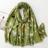 Moterims Mielas Mielas Gyvūnas Takso Šuo Raštas Viskozės Skaros Ir Apklotai Snood Pashmina Stole Bufandas Musulmonų Hidžabas Sjaal 180*85Cm beige