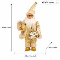 Christmas Santa Claus Figurines Assorted Outfits Realistic Texture Xmas Ornament for Home Party Holiday Table Centerpiece A2