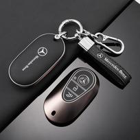 Naujas TPU automobilio išmaniojo rakto dėklas Dangtelis Korpusas Raktų pakabuko laikiklis Mercedes Benz C E S klasės GLC W206 W223 W214 E300 C260 C300 S450 S500 S400 black
