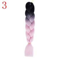 Ombre Long Jumbo Braids Sintetiniai plaukų priauginimai 69 spalvos 3 blue