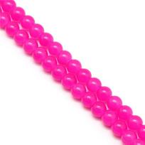 Krištoliniai stiklo karoliukai saldainių spalvos apvalūs rutuliniai karoliukai, dydis 4 mm 6 mm 8 mm 10 mm, skirti „pasidaryk pats“ papuošalų priedams 6mm approx 65pcs fuksija