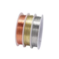 1 ritininis tvirtas aukso lydinio vario laidas skersmuo 0,2 0,3 0,4 0,5 0,6 0,7 0,8 1 mm sriegis metalinis stygas, skirtas  pasidaryk pats  karoliukams papuošalams gaminti 0.8mm 2.5m Per Roll