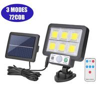 56LED/72/108/117COB saulės padalintas sieninis šviestuvas 3 režimų lauko vandeniui atsparus judesio jutiklis sodo avarinis gatvių šviestuvas nuotolinio valdymo sieninis šviestuvas 72COB with Remote
