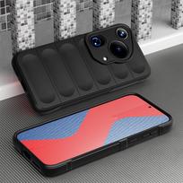 KEYSION Atsparus smūgiams dėklas, skirtas Huawei Pura 70 Ultra Pura70 Pro P70 Neslystantis minkštas silikoninis telefono dangtelis, skirtas Huawei Pura 70 Pro+ for Pura 70 Ultra juoda