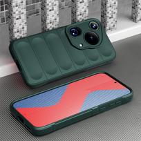 KEYSION Atsparus smūgiams dėklas, skirtas Huawei Pura 70 Ultra Pura70 Pro P70 Neslystantis minkštas silikoninis telefono dangtelis, skirtas Huawei Pura 70 Pro+ for Pura 70 Ultra žalia