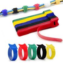 100pcs Releasable Cable Organizer Ties Mouse Earphones Wire Management Nylon Cable Ties Reusable Loop Tape Straps Tie MIX 12*150mm