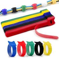 100pcs Releasable Cable Organizer Ties Mouse Earphones Wire Management Nylon Cable Ties Reusable Loop Tape Straps Tie MIX 12*200mm