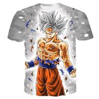 Vaikiški rūbai Anime Dragon Ball berniukui mergaičių marškinėliai marškinėliai Goku 3D marginti trumpomis rankovėmis Harajuku vyriški marškinėliai marškinėliai berniukams mergaičių drabužiai 140 gray