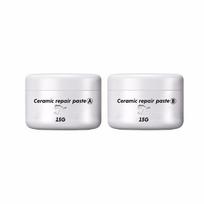 Keraminė remonto pasta Grindų plytelių klijai Plytelių priemonė Vonia Plytelės ir Dušo remonto rinkinys Porceliano remontas įtrūkimams įskiloms 2 vnt. 15g+15g white