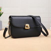 Women Shoulder Bags New Solid Color Lock Buckle PU Leather Small Square Bag Niche Leisure Versatile Outdoor Simple Crossbody Bag gray