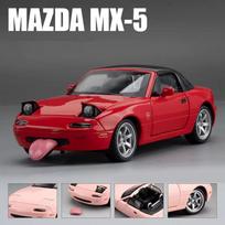 Nauja 1:32 „Mazda MX5 MX-5 Supercar“ metalo lydinio liejami žaislai Automobilių modeliai Kolekcionuojami daiktai Gimtadienio dovanos Garsas ir šviesa Vaikų žaislai Pomėgiai raudona
