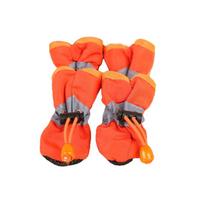 4pcs/set Waterproof Pet Dog Shoes Chihuahua Anti-slip Rain Boots Footwear For Small Cats Dogs Puppy Dog Pet Booties 1 XXS orange