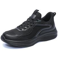 48 49 50 Super size college sports casual shoes Men's flying fabric breathable non-slip shock absorption footwear 41 black
