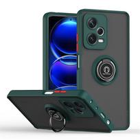Dėklas Redmi Note 12 Pro 5G, Note12, magnetinis žiedo stovas-laikiklis, telefono dėklai Xiaomi Redmi Note 12 Pro+ Plus, šarvuotas galinis dangtelis Note 12 Pro Plus 5G tamsiai žalia spalva