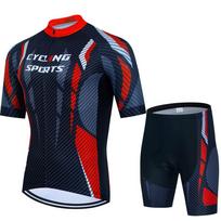 Dviračių MTB apranga Vyrams Vyriškas 2025 m. sportinis komplektas Kelnės Gelio Džersis Lazeriu pjaustytas uniforminis Tricuta drabužių kostiumas Asian size - L black