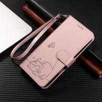 Magnetinis piniginės tipo odinis dėklas Huawei P8 P9 P10 P20 P30 P70 Mate 10 20 Pro Lite 2017 | Katės ir drugelio įspaudas Huawei P30