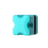 Akvariumo Mini Magnetinis Šepetys Akvariumo Dvipusis Stiklo Valiklis Plaukiojantis Šepetys Grandiklis Valymas Small 3 x 3 blue