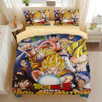 Japonų Anime Dragon Ball Patalynės Komplektas Goku Super Saiyan Antklodės Užvalkalas Pagalvės Užvalkalas 2/3 vnt. 3D Spaudiniai Paaugliams Antklodės Užvalkalas 100x135cm-2pcs blue