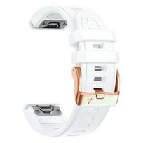 Dirželis 20 mm Garmin Fenix 8 43 mm 7S 6S Pro 5S Plus, silikoninė apyrankė Epix Pro Gen 2 42 mm, moteriškas apyrankės keitiklis Quickfit 20mm balta